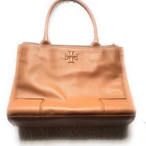 Tory Burch Ella Cognac Large Leather Tote